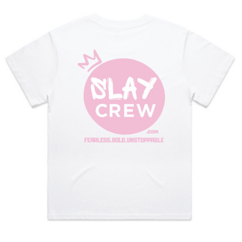 Slay Crew Tee - White/Pink