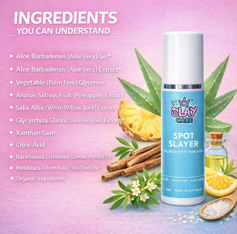 SlayCare Spot Slayer natural acne treatment for teen skin made in Australia